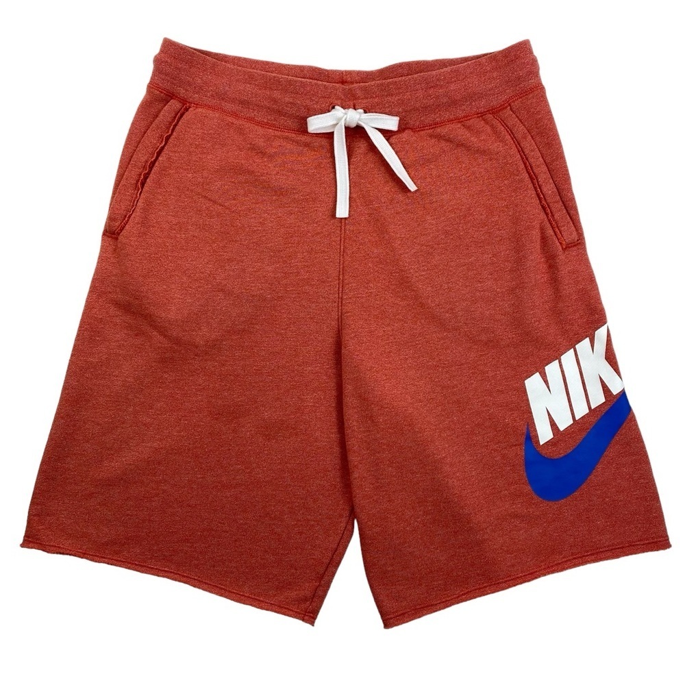 Nike Men’s Large NWOT Logo Orange Basketball Sweat Shorts Sz Medium